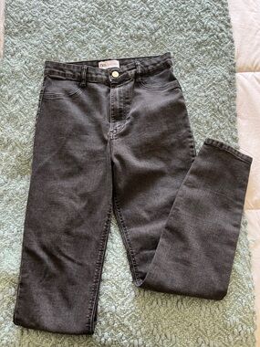 Zara Black High-Waist Slim Jeans